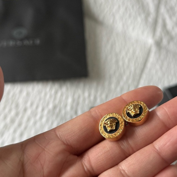 Authentic Versace Medusa Head Stud Earrings - Picture 5 of 15